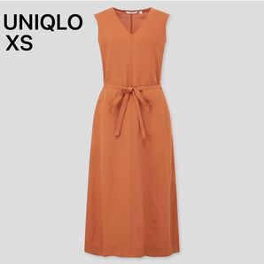 UNIQLO ユニクロ　リネンブレンドAラインワンピース（ノースリーブ）