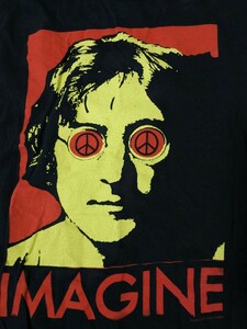 John Lennon　ジョンレノン　imagine　イマジン　war is over オノヨーコ　2004年 Tシャツ　Lサイズ ユーズド