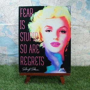 新品★インテリア雑貨★【ブリキ看板】Marilyn Monroe／マリリン・モンロー　Fear