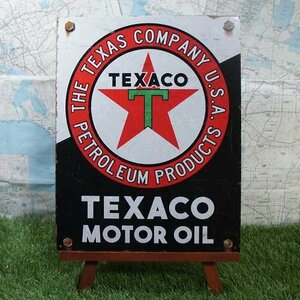 新品★インテリア雑貨★【ブリキ看板】Texaco／テキサコ　Motor Oil