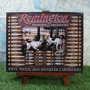 新品★インテリア雑貨★【ブリキ看板】Remington／レミントン　Sporting Cartridges　-2-