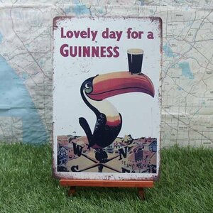 新品★インテリア雑貨★【ブリキ看板】Guinness／ギネス　風見鶏