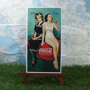 新品★インテリア雑貨★【ブリキ看板】Coca-Cola／コカ・コーラ　50th Anniversary