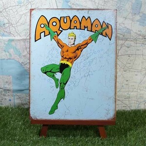 新品★インテリア雑貨★【ブリキ看板】Aquaman／アクアマン　アメリカンヒーロー