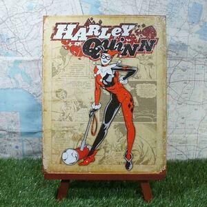 新品★インテリア雑貨★【ブリキ看板】Harley Quinn／ハーレイ・クイン　アメリカンコミック