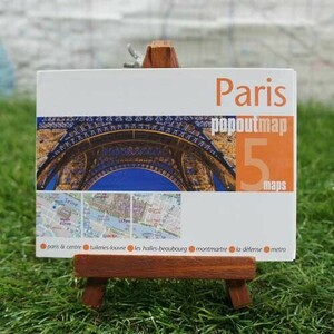新品★壁飾りインテリアにも！★【輸入地図】Paris／パリ　Popout Maps　-Compass Maps Ltd.-