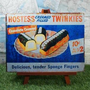 新品★インテリア雑貨★【ブリキ看板】Twinkie／トゥインキー　Hostess Twinkies　-Nostalgic-