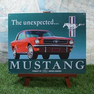 新品★インテリア雑貨★【ブリキ看板】Mustang／フォード・マスタング　The Unexpected