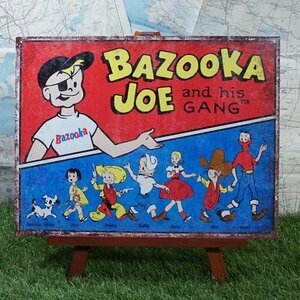 新品★インテリア雑貨★【ブリキ看板】Bazooka Bubble Gum／バズーカバブルガム　Bazooka Joe