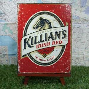 新品★インテリア雑貨★【ブリキ看板】George Killian's Irish Red／ジョージ・キリアン　ロゴ