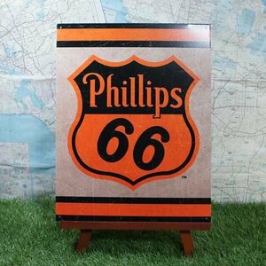 新品★インテリア雑貨★【ブリキ看板】Phillips 66／フィリップス66　ロゴ