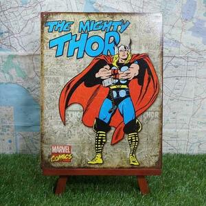 新品★インテリア雑貨★【ブリキ看板】The Mighty Thor／マイティ・ソー　アメリカンコミック