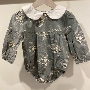 SHEIN 80サイズ ロンパース ベビー服 花刺繍　