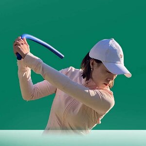ゴルフ スイング スティック テニス　練習器具 ブルー