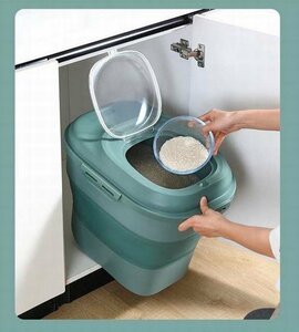  rice chest rice . measurement rice . food preservation container air-tigh folding space-saving . thing storage insect prevention kitchen storage acid . prevention 7.5-25KG green 