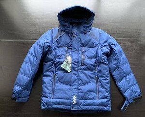 YR-BJ-藍色 (2XL XL程度)新品★新作 高品質 保温 ミドルロング ダウンジャケット 男性 ダウンジャケット