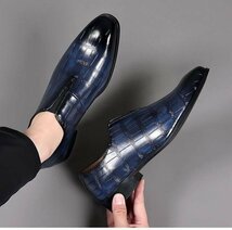 ビジネスシューズ　メンズシューズ　シューズ　靴　紳士靴 革靴　ゴアシューズ 歩きやすい　快適　通勤靴　オシャレ ブルー　26.5cm_画像5