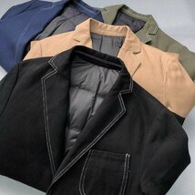 YRXZ- WY-カーキ色(実寸3XL L-XL程度) 新品 超軽量◆高級セレブdesigner* 高品質 軽量 防寒 暖かい テーラード ダウン ジャケット_画像5