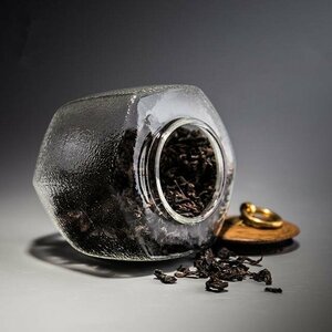 ガラス瓶 木蓋　キャニスター　密閉容器　金属ハンドル　お茶　コーヒー豆入れ　らっきょう　梅 漬物　ビスケット　漬物　茶葉容器　耐冷熱