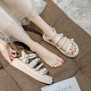  sandals .... lady's beach sandals Rome b-ru aster sandals summer shoes beautiful legs ..... thickness bottom white 25cm