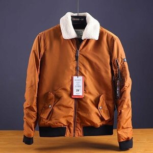 JK-欧州ALCOTT 黄【実寸2XL 】秋冬 メンズ 襟ボア脱着 撥水トラック ジャケット メンズ ゴルフ ウェア ブルゾン