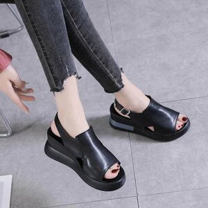  sandals lady's sport sandals beach sandals summer summer thickness bottom sneakers sandals beautiful legs slippers fatigue not black 25cm