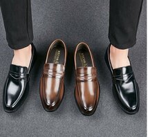 XX-2596-1 BROWN 44サイズ27.cm程度 【新品未使用】 高品質 英国風スタイル/メダリオンドレスシューズ/都会的な洗練されたセンス_画像2