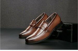 XX-2596-1 BROWN 42サイズ26.cm程度 【新品未使用】 高品質 英国風スタイル/メダリオンドレスシューズ/都会的な洗練されたセンス