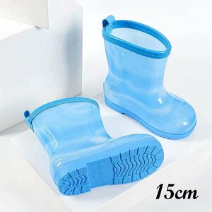  rain shoes child child shoes rain shoes rain boots ribbon rainbow Rainbow boots slip prevention Kids short boots ... blue 15cm