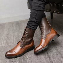 XX-MD-A90-BROWN 44サイズ27.cm 人気新品 初売り ハイトップ メンズ　エンジニアブーツ カジュアル ファッション紳士靴マーティンブーツ_画像7