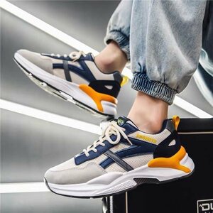  sneakers men's men's shoes men's sneakers running shoes sport shoes man shoes ventilation four season combined use ..... yellow 25cm