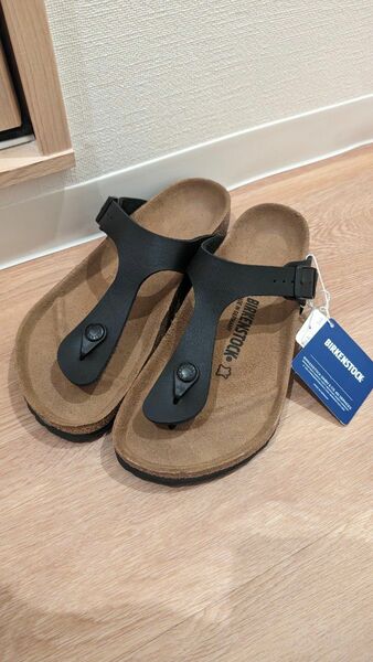 BIRKENSTOCK　ビルケンシュトック　ギゼ　ブラック　38　24.5　レザーサンダル　