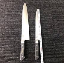 プロ用包丁　牛刀 Kanemitsu MOLYBDENUM VANADIUM 刃渡り約30cm 24cm 2点　セット_画像3