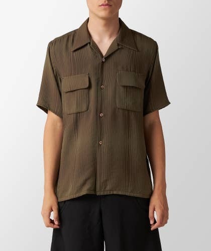 Needles 23S/S Classic Shirt (R/N Wave Stripe)