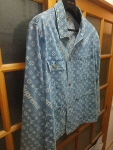 Louis Vuitton Supreme ルイヴィトン シュプリーム Jacquard Denim Chore Coat カバーオール デニム ジャケット52