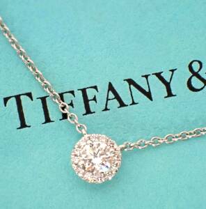 TIFFANY&Co.(ティファニー) Pt950 ソレスト ダイヤモンドネックレス D0.19ct 3.0g 鑑定書付き 天然ダイヤ ペンダント ネックレス