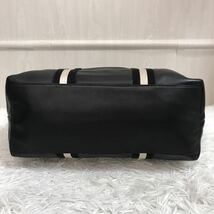 極美品/A4●バリー BALLY トートバッグ 肩掛け メンズ ビジネス 大容量 書類かばん トレインスポッティング レザー 本革 ブラック 黒 金具_画像7