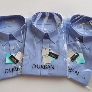 【新品タグ付き】ダーバン 半袖ワイシャツ3枚セット　キングサイズ　ブルー