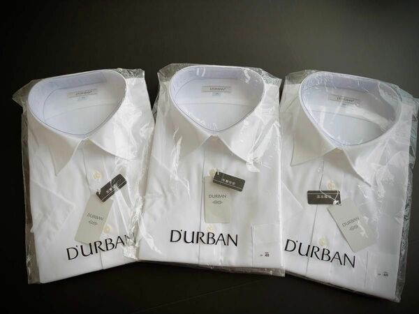【新品タグ付き】　3枚セット　半袖　ワイシャツ　定番ホワイト　キングサイズ　45