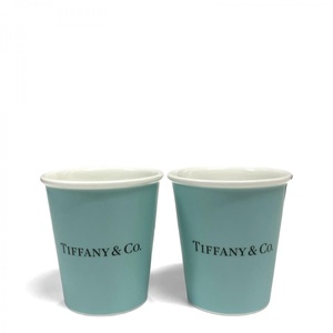 未使用品 TIFFANY＆Co. ティファニー コーヒーカップ ボーンチャイナ ペアタンブラー 2個セット ティファニーブルー