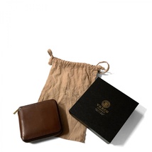 日本製 vasco ヴァスコ LEATHER VOYAGE ROUND ZIP SHORT WALLET ウォレット バケッタレザー ラウンドジップ 二つ折り財布 牛革 ブラウン_画像10