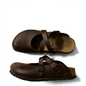 未使用品 Birki's BIRKENSTOCK ROWLEY ビルキーズ ビルケンシュトック ローリー コンフォートサンダル レザー 本革 37 24cm ブラウン