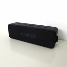 ANKER SoundCore2 スピーカー ブラック ペアリング Bluetooth5.0 防水規格IPX7対応 ハンズフリー通話 OA機器 EG13864 中古オフィス家電_画像1