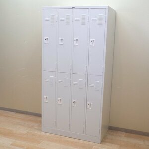  Nike NAIKI 8 person for locker white . person for private person locker many people net shelves hanger pipe ... key equipped KK13315 used office furniture 