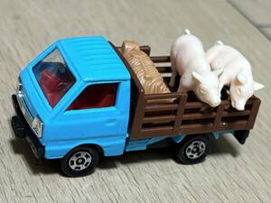 トミカ No.39 スズキ キャリイ 家畜運搬車 1980年 ブルー やや美品