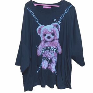 Amilige Tied Bear BIG Tシャツ(ブラック)