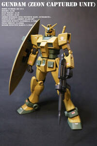 Art hand Auction ★1/144 EG Gundam (Zeon Army Captured Machine) Produit fini peint et modifié, personnage, Gundam, Produit fini