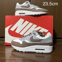 激安セール【23.5cm】メンズUS5.5定価18700円ウィメンズ新品エアマックス1ナイキNIKE air max1しましまブラウン茶_画像1