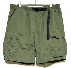 【美品】GRAMICCI SHELL CARGO SHORTS（XL）オリーブ グラミチ シェル カーゴ ショーツ クライミング ハーフ ナイロン パンツ ショーパン