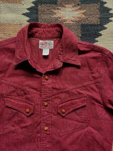 名作 RRL LONGHORN DENIM WESTERN SHIRTS ロングホーン ウエスタンシャツ デニム レッド 30s40s VINTAGE ラルフローレン 古着 ワーク 